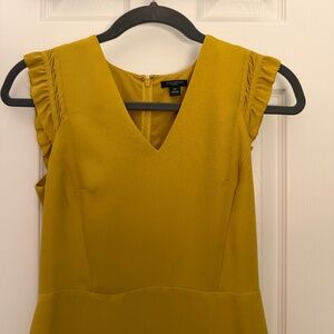 Ann Taylor Chartreuse Sheath Dress